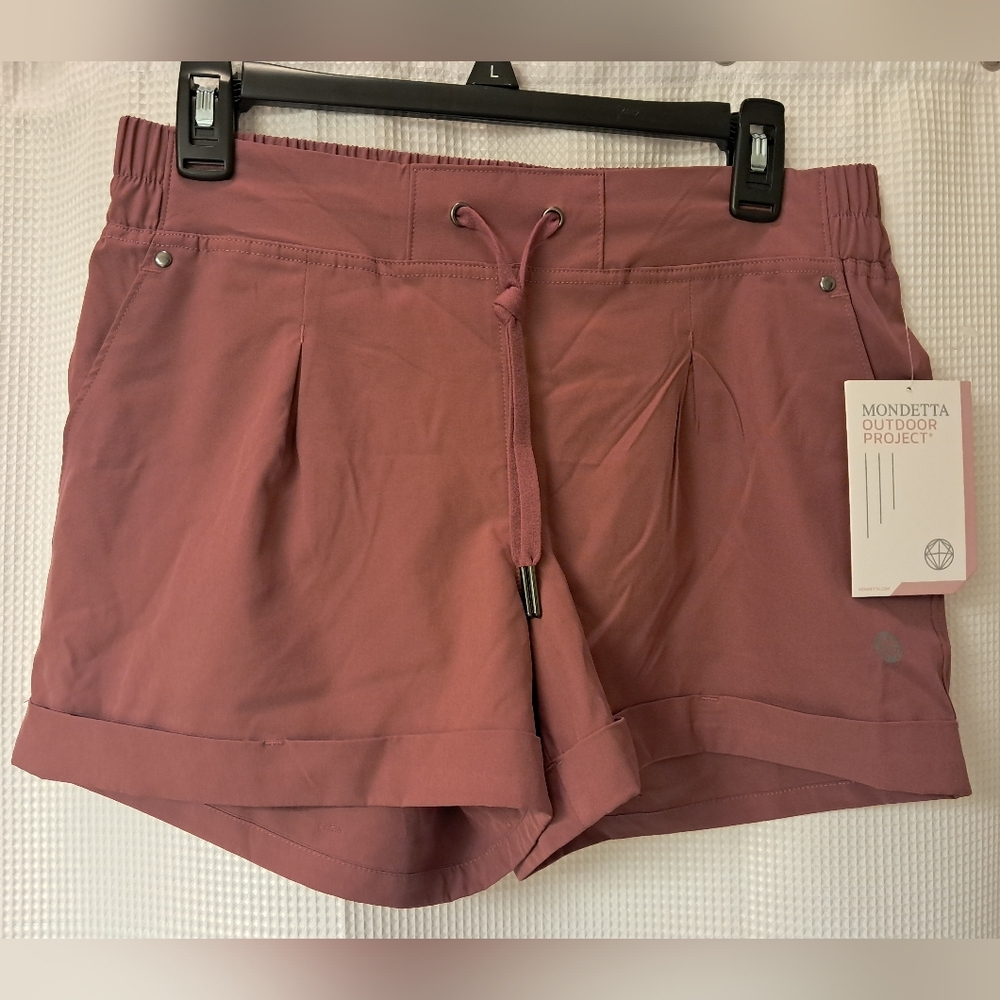 Mondetta Women's Rose Drawstring Athletic Shorts